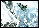 Grafika, Snowbording, Skok, Góry