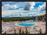 Gorące, Źródła, Grand Prismatic Spring, Jezioro, Park Narodowy Yellowstone, Stany Zjednoczone