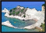 Grecja, Wybrzeże, Klif, Laguna
