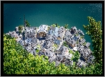 Hallstatt, Kościół, Domy, Jezioro Hallstattersee, Austria