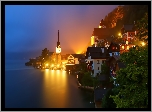 Hallstatt, Austria, Nocą, Jezioro