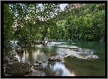 Hiszpania, Rzeka Segre, Kamienie, Drzewa, Góry