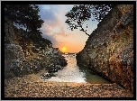 Hiszpania, Costa Brava, Plaża, Zachód, Słońca