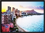 Honolulu, Morze, Plaża, Waikiki