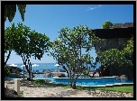 Hotel, Basen, Morze, Niebo, Plaża