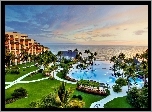 Hotel, Basen, Ocean, Tropik