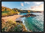 Morze, Plaża, The Murder Hole Beach, Wybrzeże, Donegal, Irlandia
