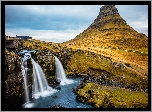  Islandia, Półwysep Snaefellsnes, Wodospad Kirkjufellsfoss, Góra Kirkjufell
