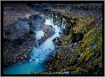 Islandia, Wąwóz Sigoldugljufur, Wodospady Sigoldugljufur, Rzeka, Dolina, Valley of Tears