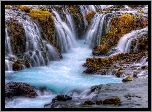 Islandia, Wodospad Bruarfoss, Rzeka, Skały
