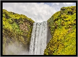 Islandia, Wodospad Skogafoss, Skała