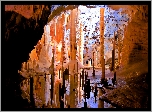 Jaskinia, Stalagnaty, Światło, Cień