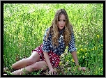 Jennifer, Lawrence, Łąka, Lato