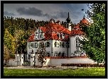 Jesień, Las, Chmury, Pałac