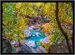 Jesień, Rzeka, Skały, Kamienie, Drzewa