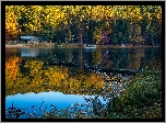 Stany Zjednoczone, Stan Georgia, Vogel State Park, Jezioro Trahlyta, Jesień