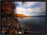 Jesień, Jezioro Towada, Góry Ou, Niebo, Wyspa Honsiu, Japonia
