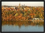 Jesień, Rzeka, Zabudowanie, Waszyngton