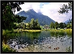Jezioro, Góry, Alpy, Austria