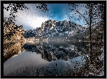 Góry, Jezioro Altausseer See, Drzewa, Altaussee, Styria, Austria