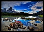 Kanada, Prowincja Alberta, Park Narodowy Banff, Jezioro, Kamienie, Góry