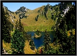 Jezioro Bergsee, Góry, Kanton Berno, Szwajcaria