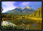 Kanada, Park Narodowy Banff, Jezioro Vermilion, Góry