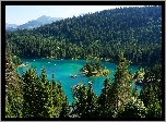 Jezioro, Las, Góry, Łodzie