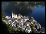Jezioro, Domy, Hallstatt, Austria