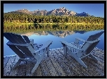 Jezioro, Fotele, Góry, Patricia Lake, Alberta