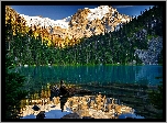 Jezioro, Góry, Las, Odbicie