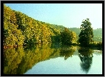Las, Jezioro, Odbicie