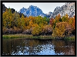 Jezioro, Góry, Lasy, Jesień