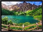Jezioro, Góry, Lasy, Ogrodzenie