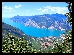 Jezioro, Garda, Góry, Panorama, Włochy