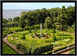 Jezioro, Piękny, Park, Fontanna