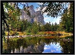 Stany Zjednoczone, Stan Kalifornia, Park Narodowy Yosemite,  Góry, Jezioro