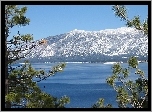 Jezioro, Drzewo, Góry, Tahoe, Kalifornia