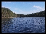 Jezioro, Mazury, Woda, Las