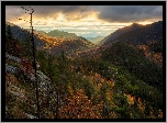 Góry, Pasmo górskie, Adirondack, Jesień, Kolorowe, Drzewa, Stan Nowy Jork, Stany Zjednoczone
