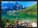 Polska, Jezioro Morskie Oko, Mięguszowieckie Szczyty, Góry Tatry, Kamienie