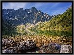 Polska, Góry, Tatry, Jezioro, Morskie Oko, Lasy, Kamienie