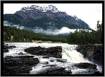 Kanada, Wodospad, Drzewa, Góry