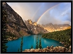 Jezioro Moraine, Dolina Dziesięciu Szczytów, Park Narodowy Banff, Alberta, Kanada