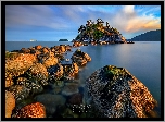 Morze, Kamienie, Skała, Drzewa, Whytecliff Park, West Vancouver, Vancouver, Kanada