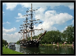Kanał, Gloucester, Żaglowiec, Statek, Wycieczkowy, Park