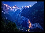 Szwajcaria, Kanton Berno, Dolina Lauterbrunnental, Wodospad Staubbachfall