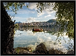 Łódka, Jezioro Orestiada, Kastoria Lake, Kastoria, Grecja