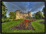 Zamek Kilkenny, Kilkenny Castle, Irlandia, Ogród, Tęcza