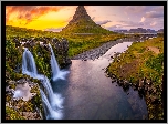 Góra, Kirkjufell, Wodospad, Kirkjufellsfoss, Islandia